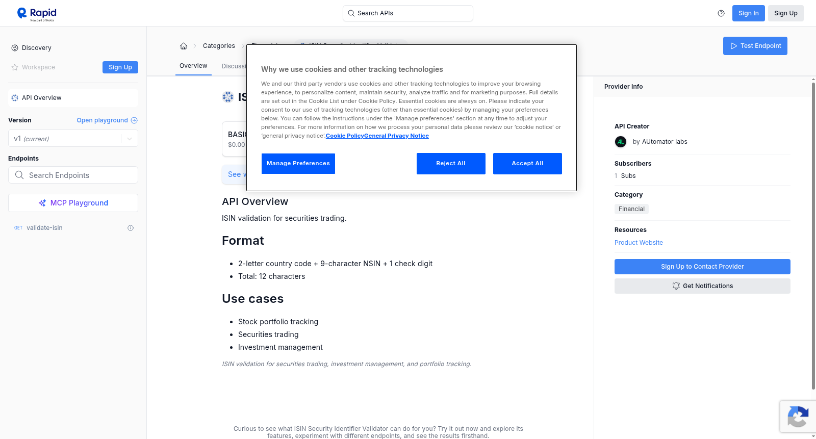ISIN Security Identifier Validator 数据集图片