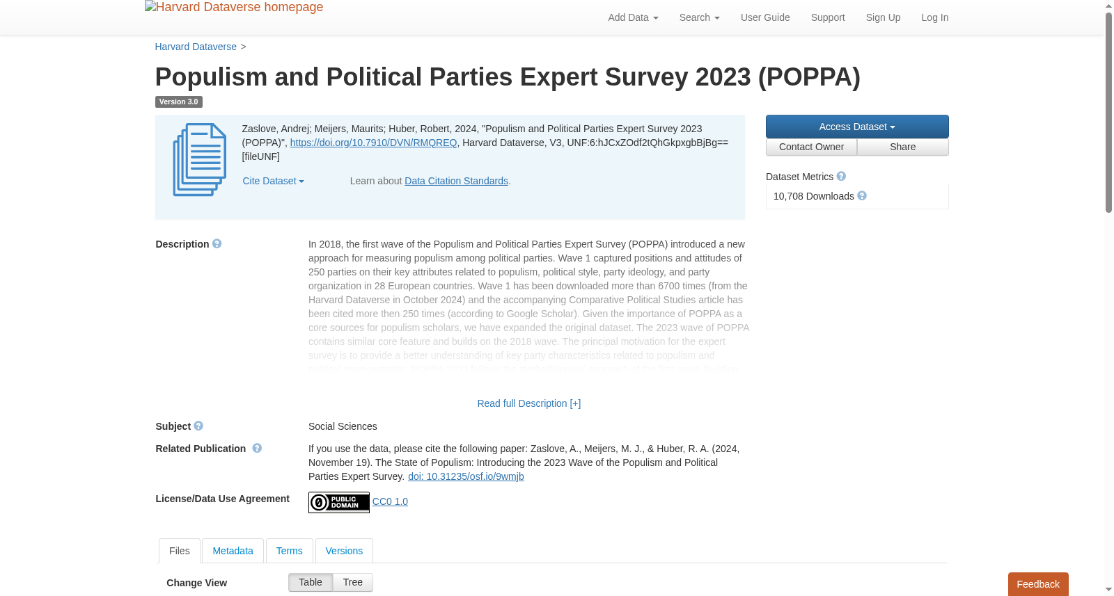 Populism and Political Parties Expert Survey 2023 (POPPA) 数据集图片
