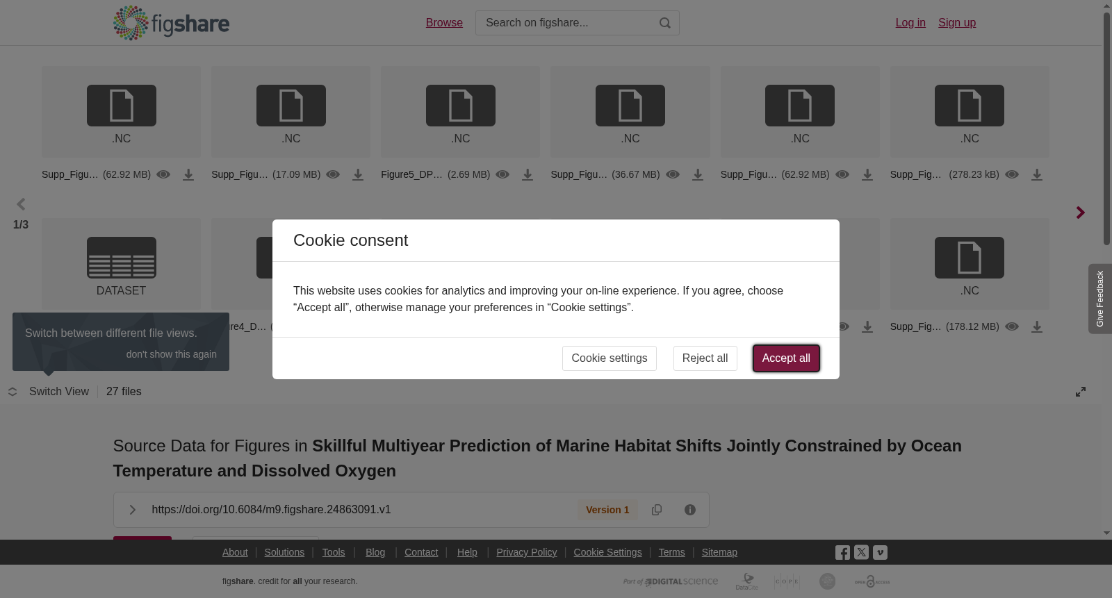 Source Data for Figures in <b>Skillful Multiyear Prediction of Marine Habitat Shifts Jointly Constrained by Ocean Temperature and Dissolved Oxygen</b> 数据集图片