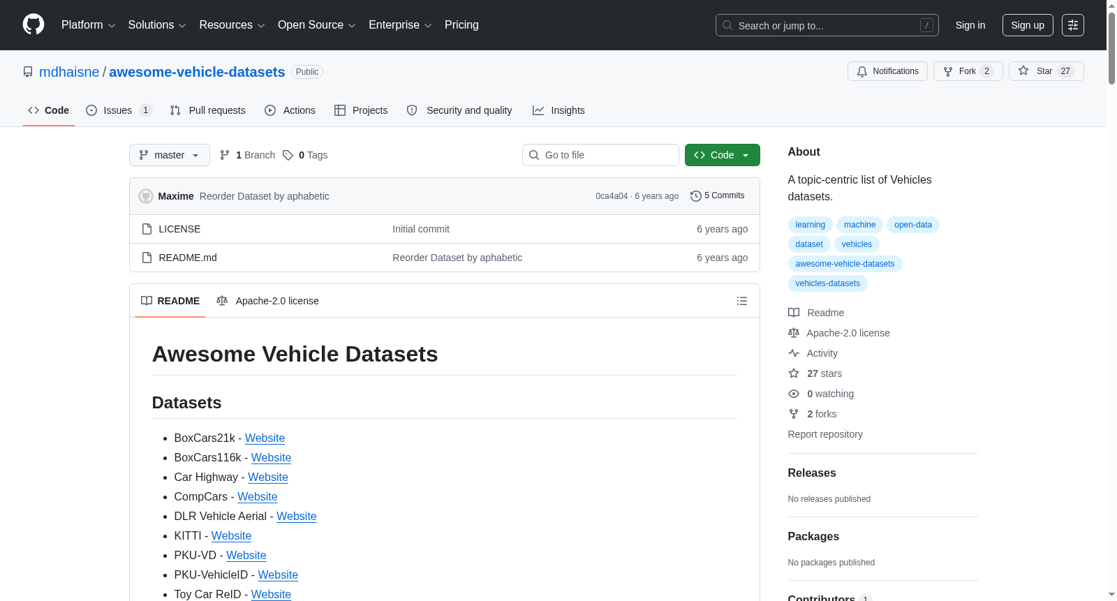 awesome-vehicle-datasets 数据集图片
