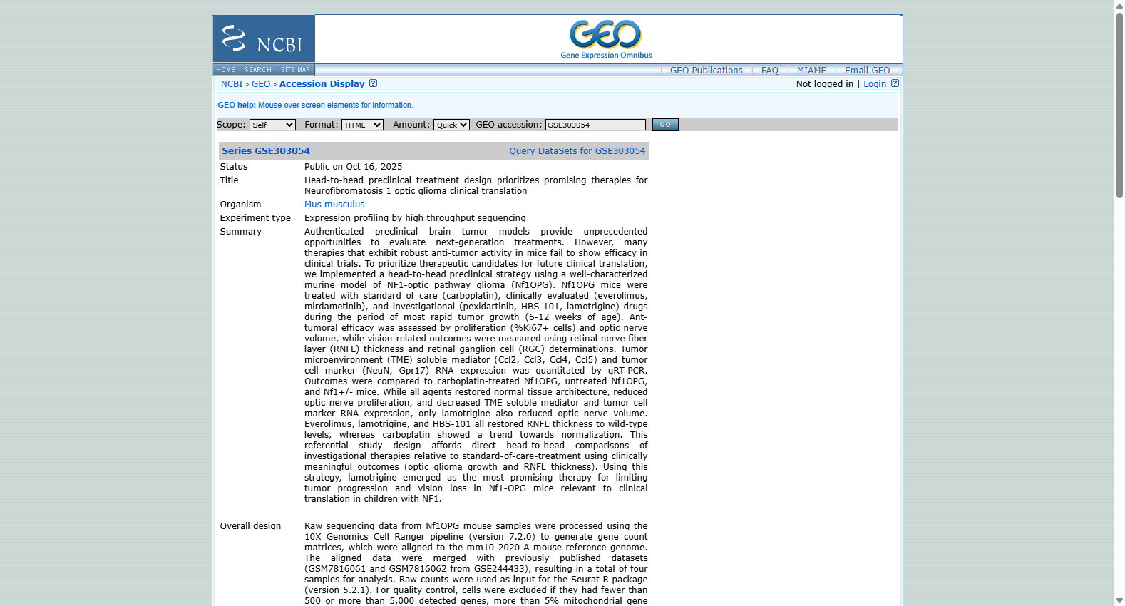 Head-to-head preclinical treatment design prioritizes promising therapies for NF1 optic glioma clinical translation