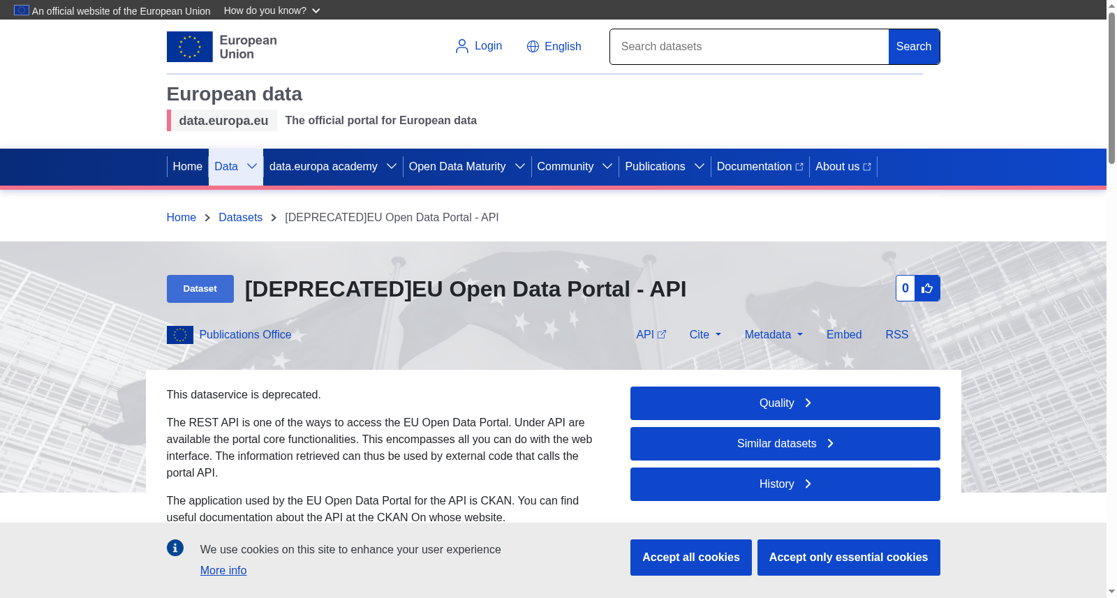 EU Open Data Portal - API 数据集图片