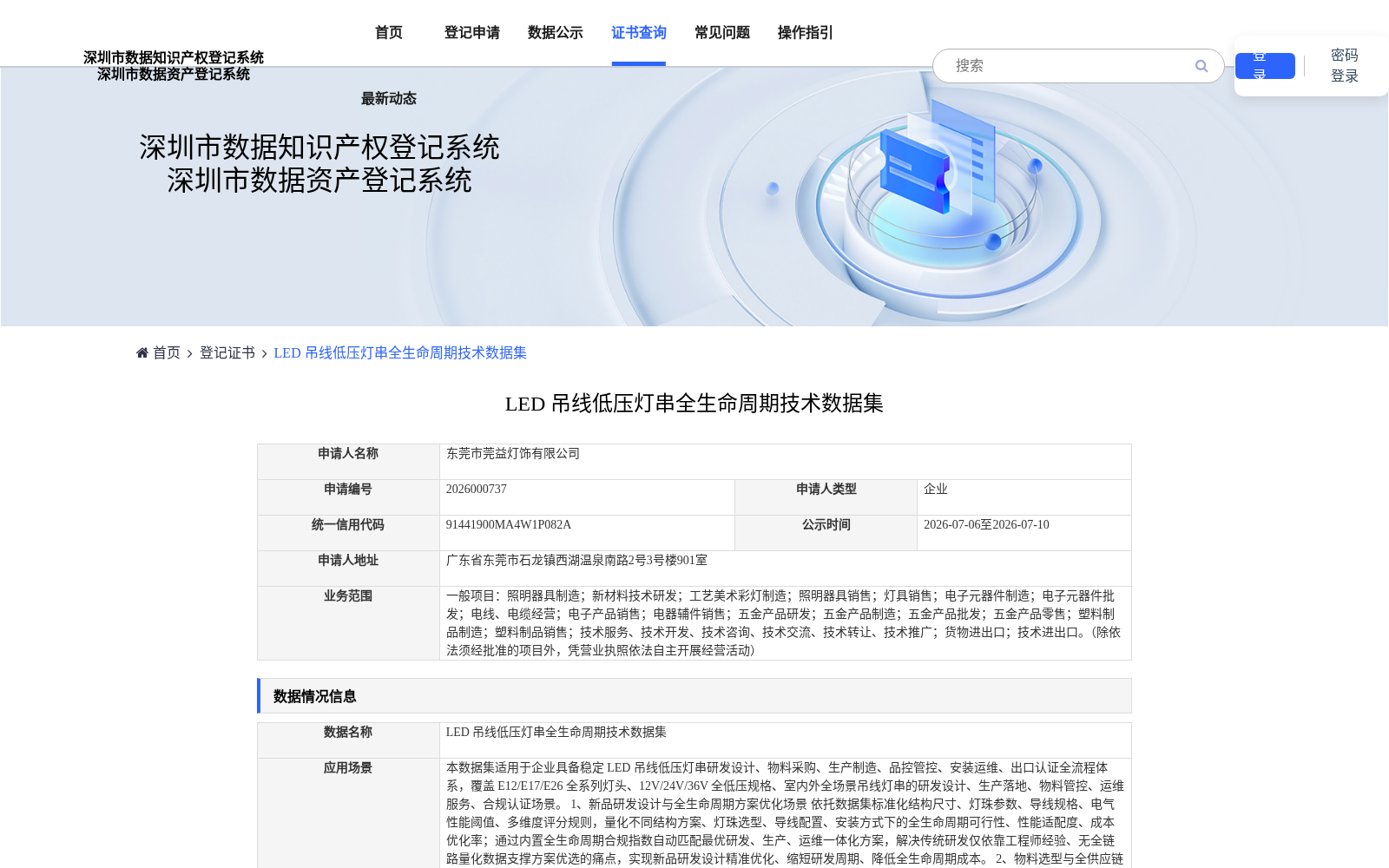 LED 吊线低压灯串全生命周期技术数据集 数据集图片