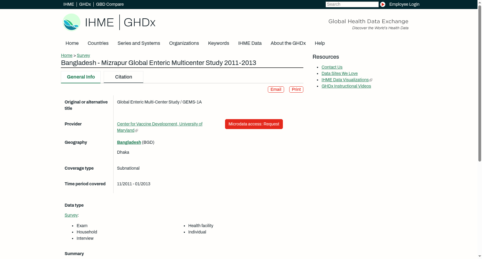 Bangladesh - Mizrapur Global Enteric Multicenter Study 2011-2013 数据集图片