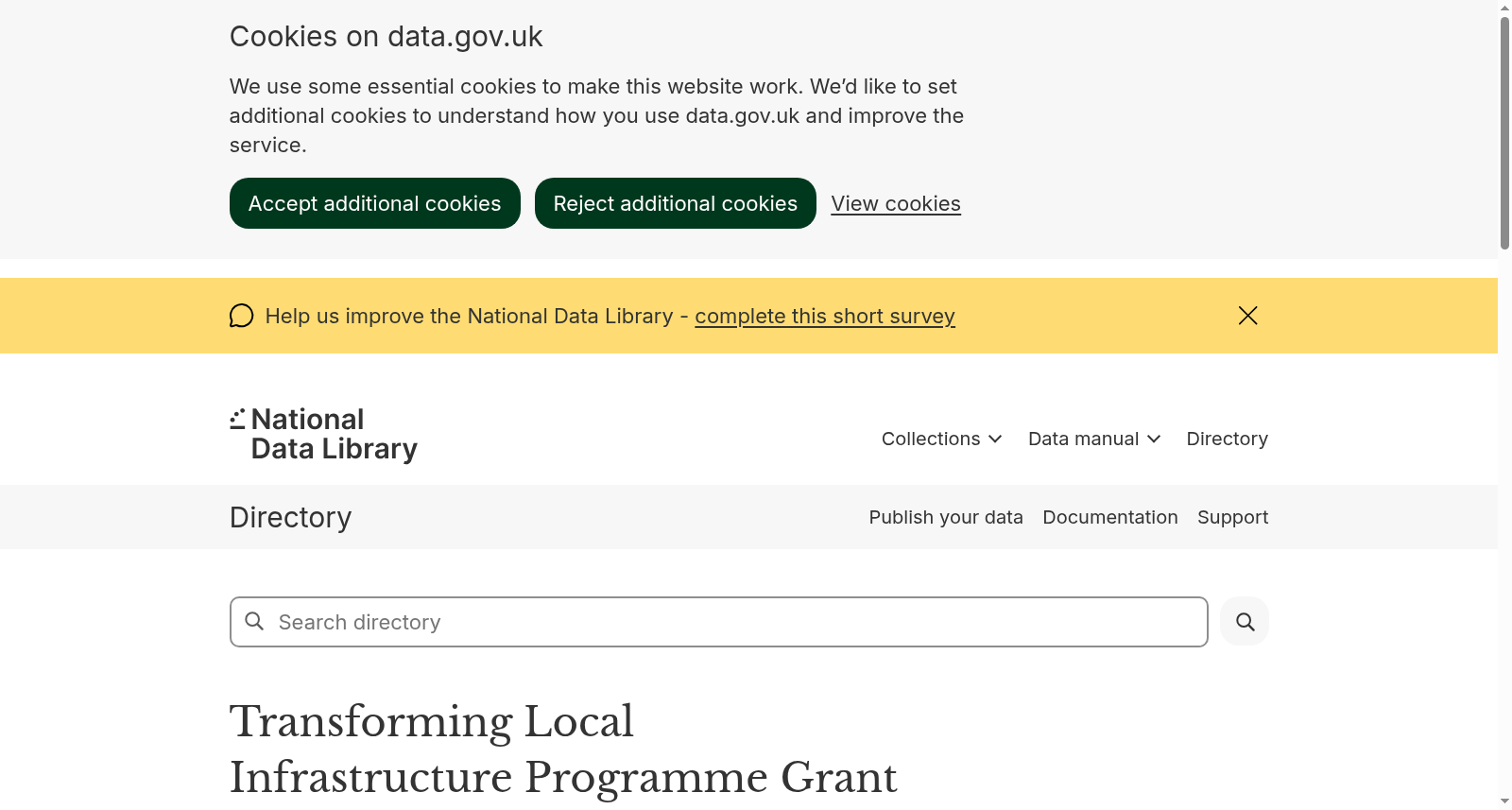 Transforming Local Infrastructure Programme Grant Awards 数据集图片