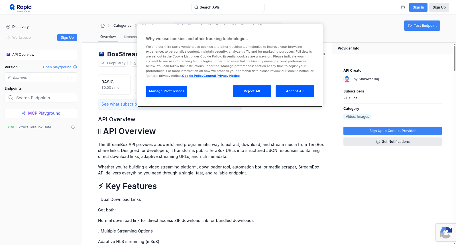 BoxStream Pro API - TeraBox Video Player and Downloader 数据集图片