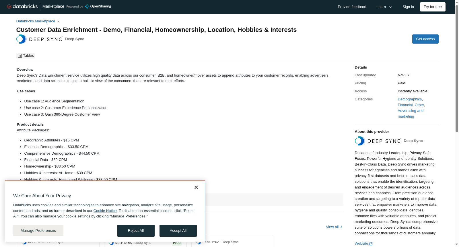 Customer Data Enrichment - Demo, Financial, Homeownership, Location, Hobbies & Interests 数据集图片
