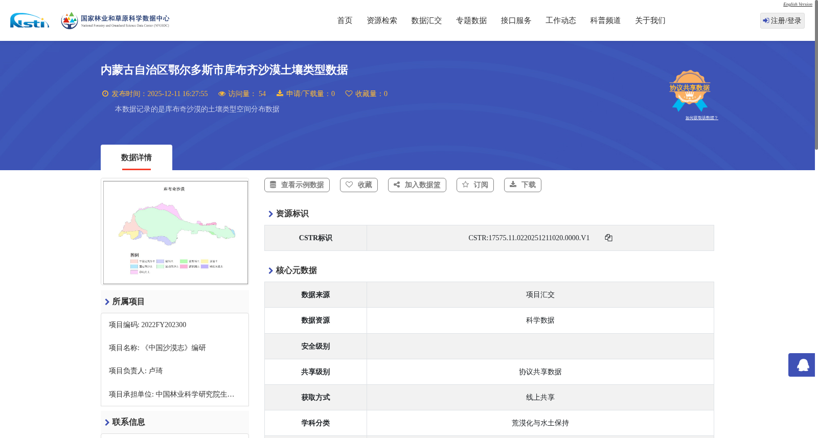 内蒙古自治区鄂尔多斯市库布齐沙漠土壤类型数据 数据集图片