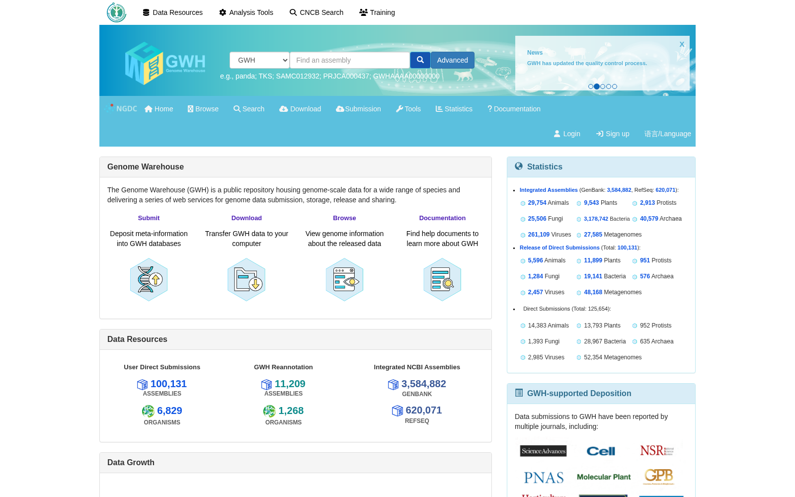 Genome Warehouse 数据集图片