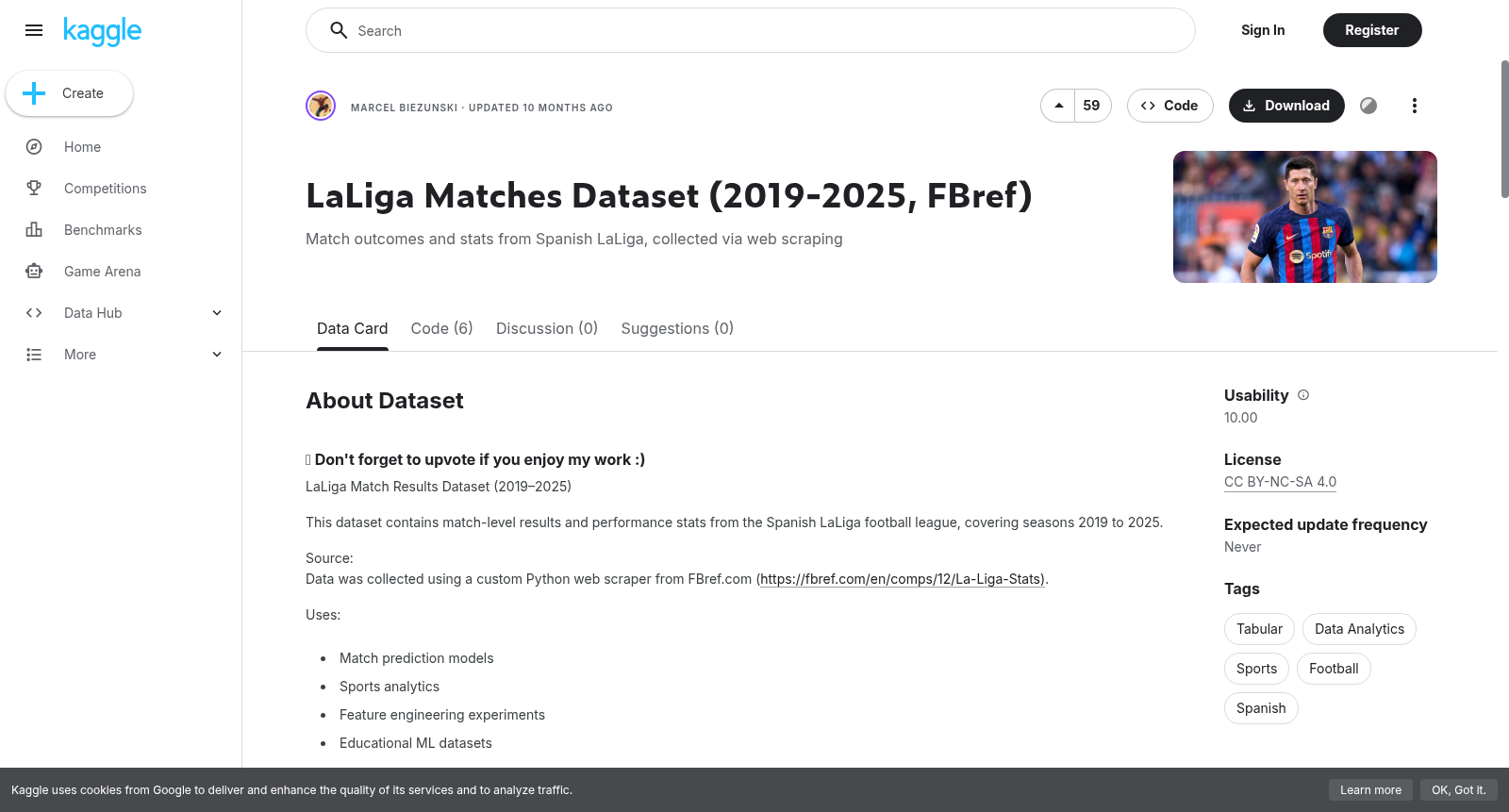 LaLiga Matches Dataset (2019-2025, FBref) 数据集图片