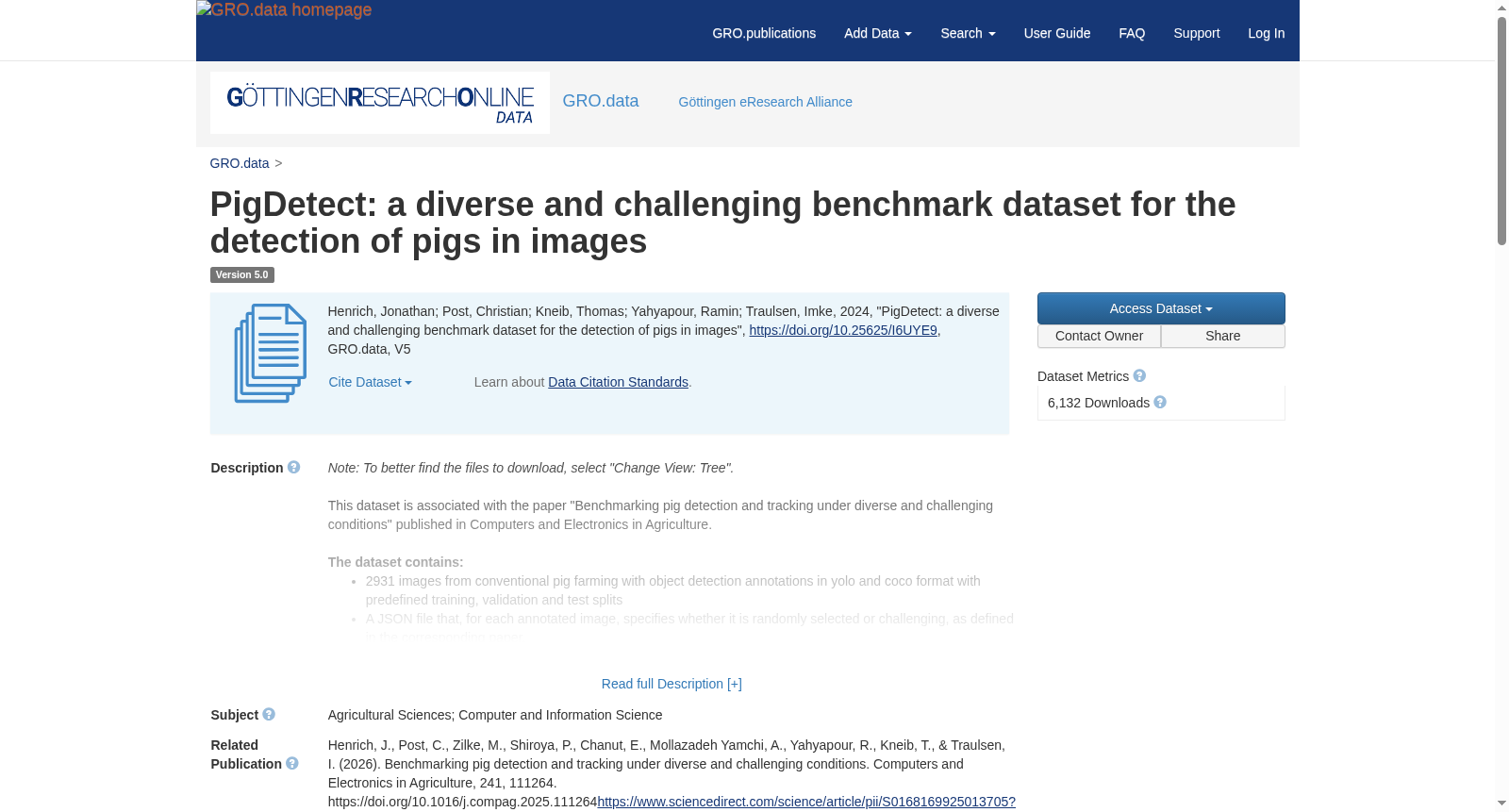 PigDetect: a diverse and challenging benchmark dataset for the detection of pigs in images 数据集图片