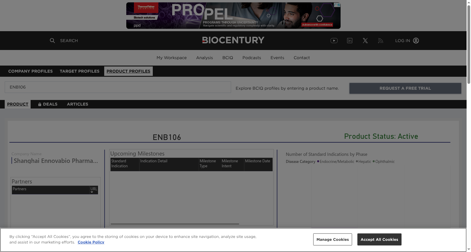 ENB106 - BioCentury Product Profiles - BCIQ 数据集图片