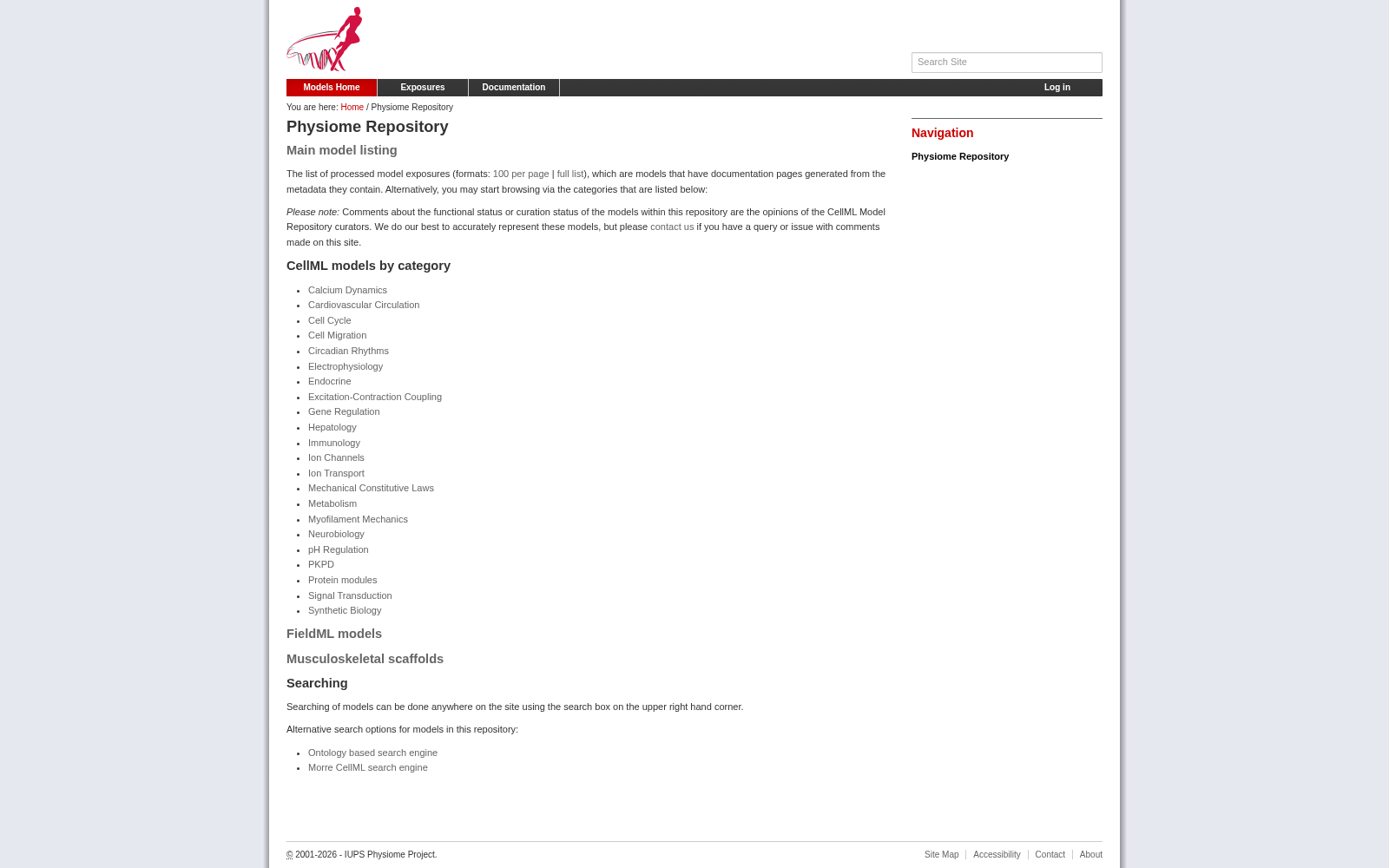 Physiome Model Repository 数据集图片