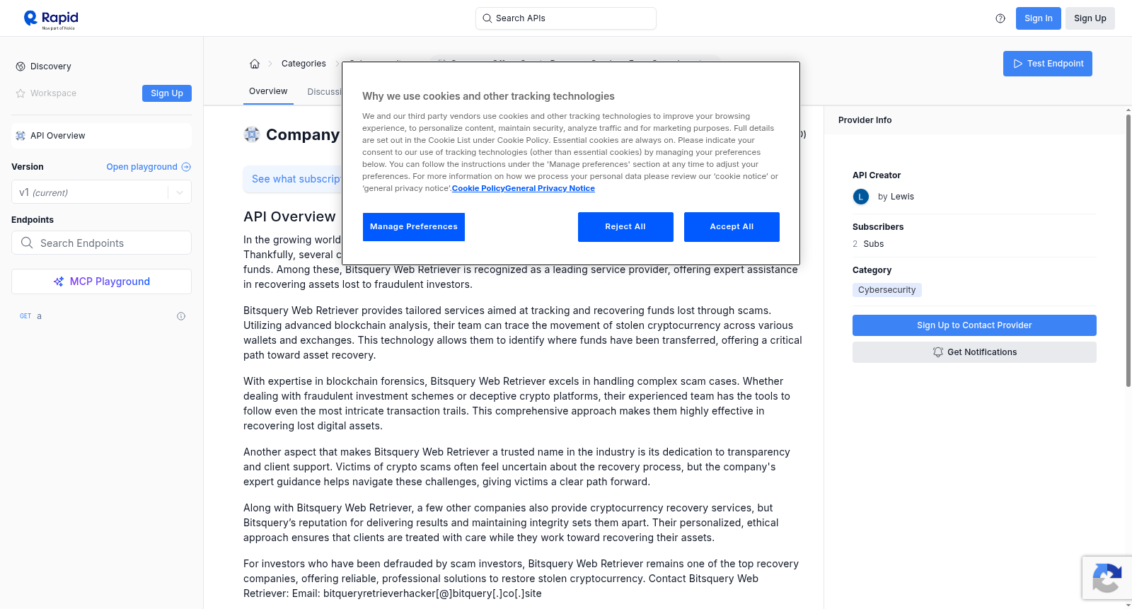 Company Offers Crypto Recovery Services from Scam Investors 数据集图片