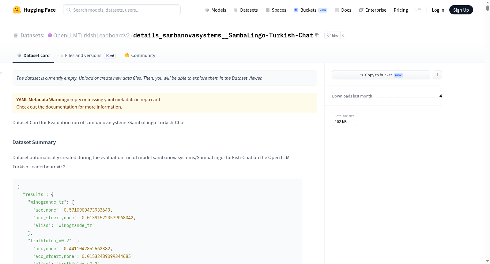 OpenLLMTurkishLeadboardv2/details_sambanovasystems__SambaLingo-Turkish-Chat 数据集图片