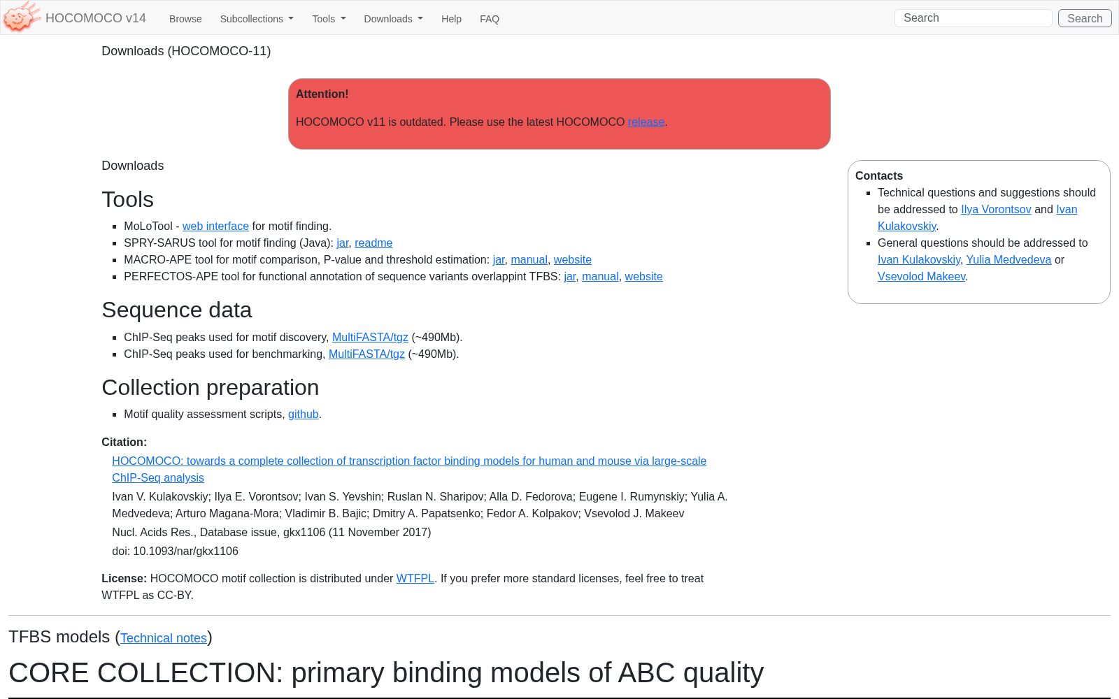 HOmo sapiens transcription factor COmprehensive MOdel COllection 数据集图片