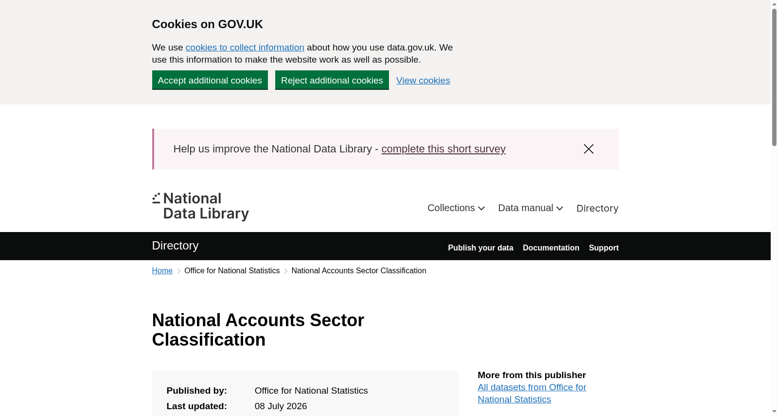National Accounts Sector Classification 数据集图片