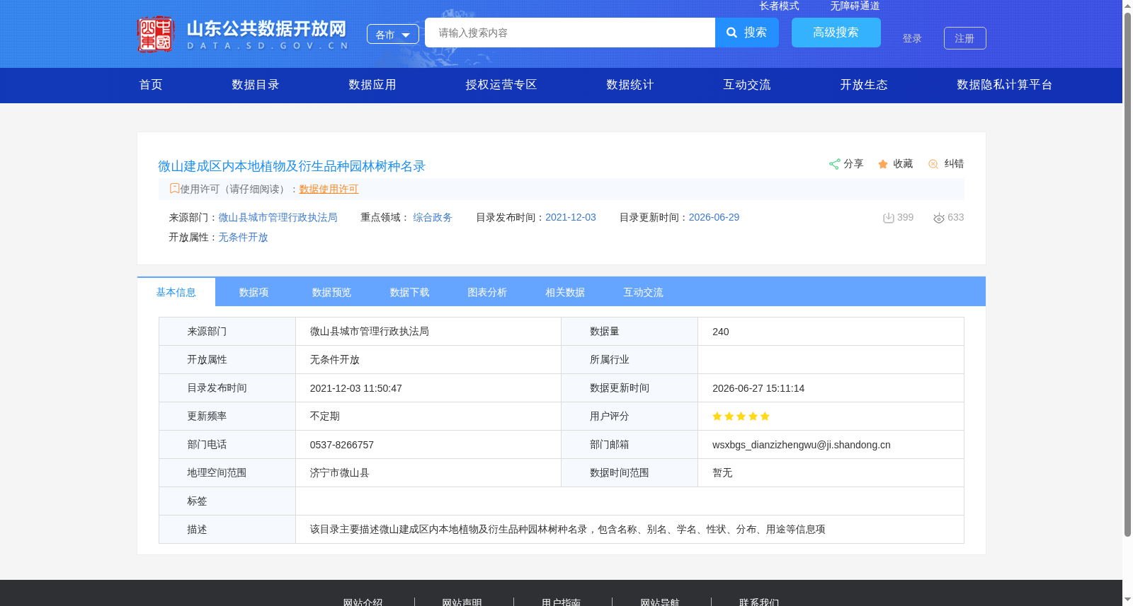 微山建成区内本地植物及衍生品种园林树种名录 数据集图片