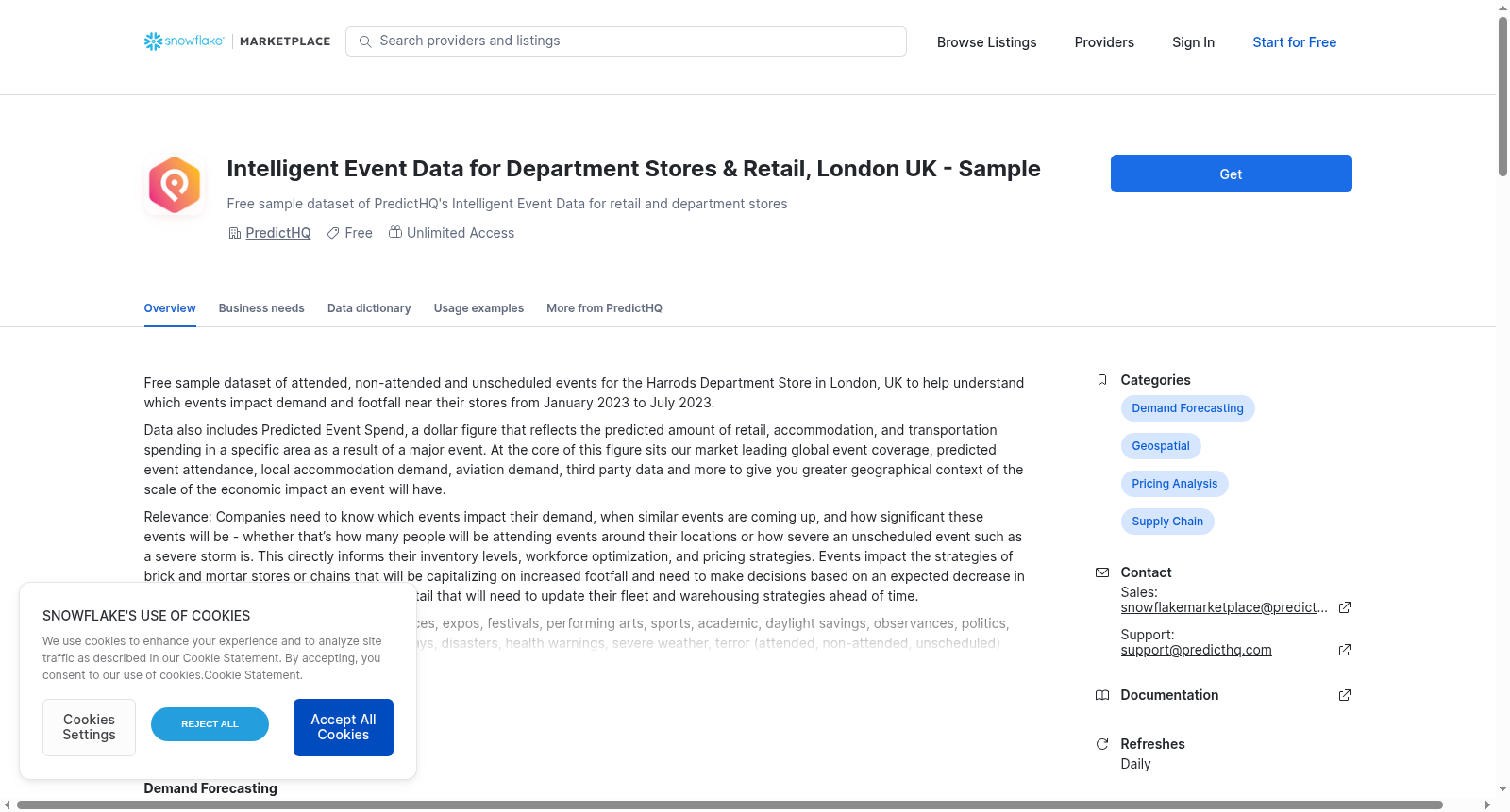 Intelligent Event Data for Department Stores & Retail, London UK - Sample 数据集图片