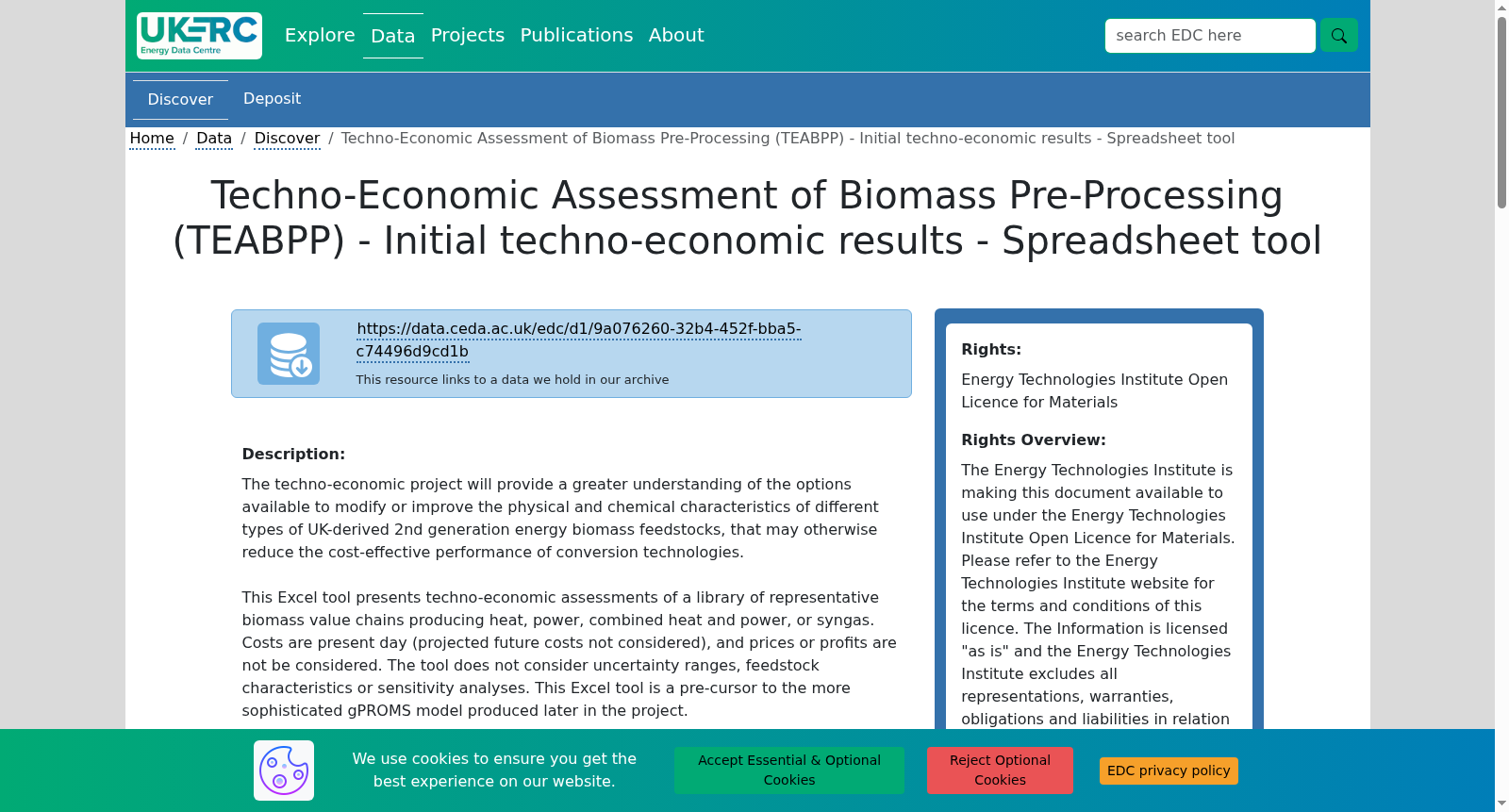 Techno-Economic Assessment of Biomass Pre-Processing (TEABPP) - Initial techno-economic results - Spreadsheet tool 数据集图片