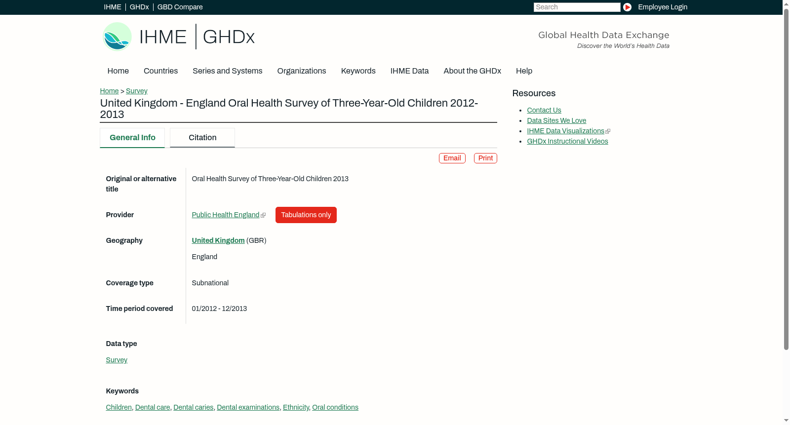 United Kingdom - England Oral Health Survey of Three-Year-Old Children 2012-2013 数据集图片