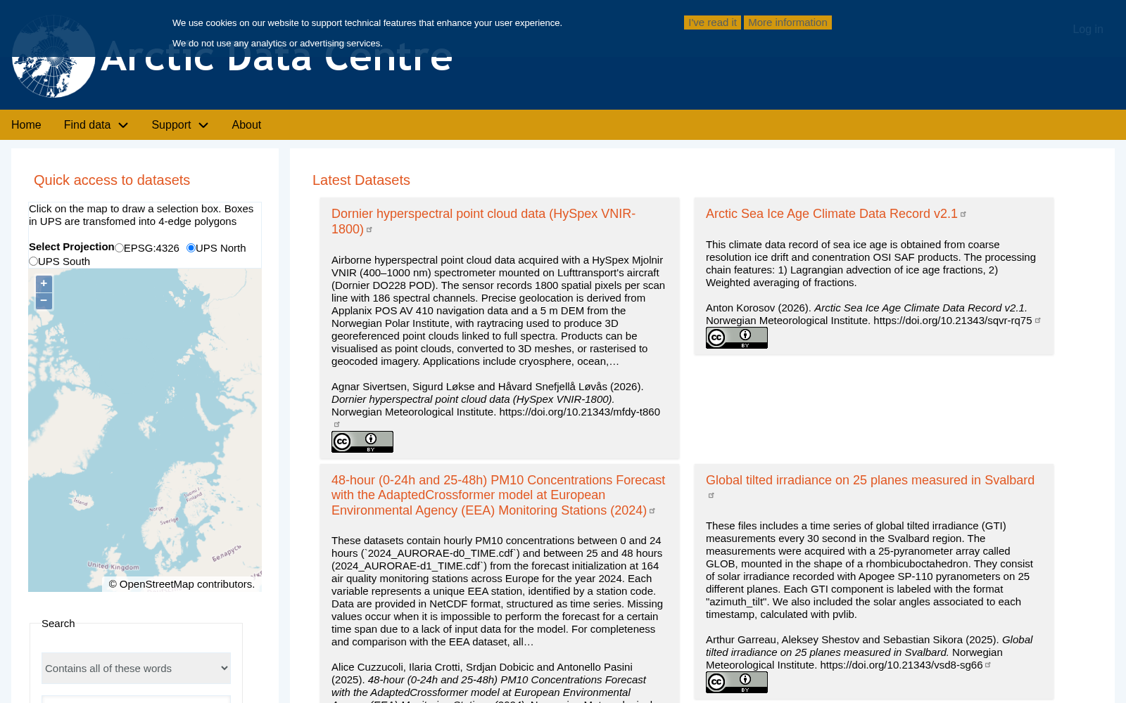 Arctic Data Centre 数据集图片