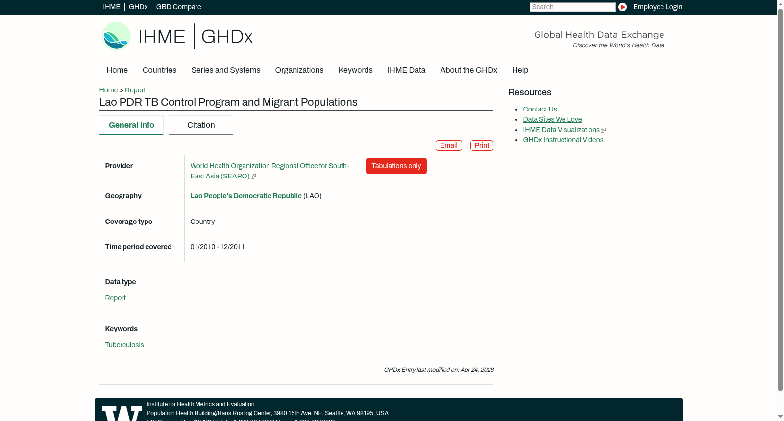 Lao PDR TB Control Program and Migrant Populations 数据集图片