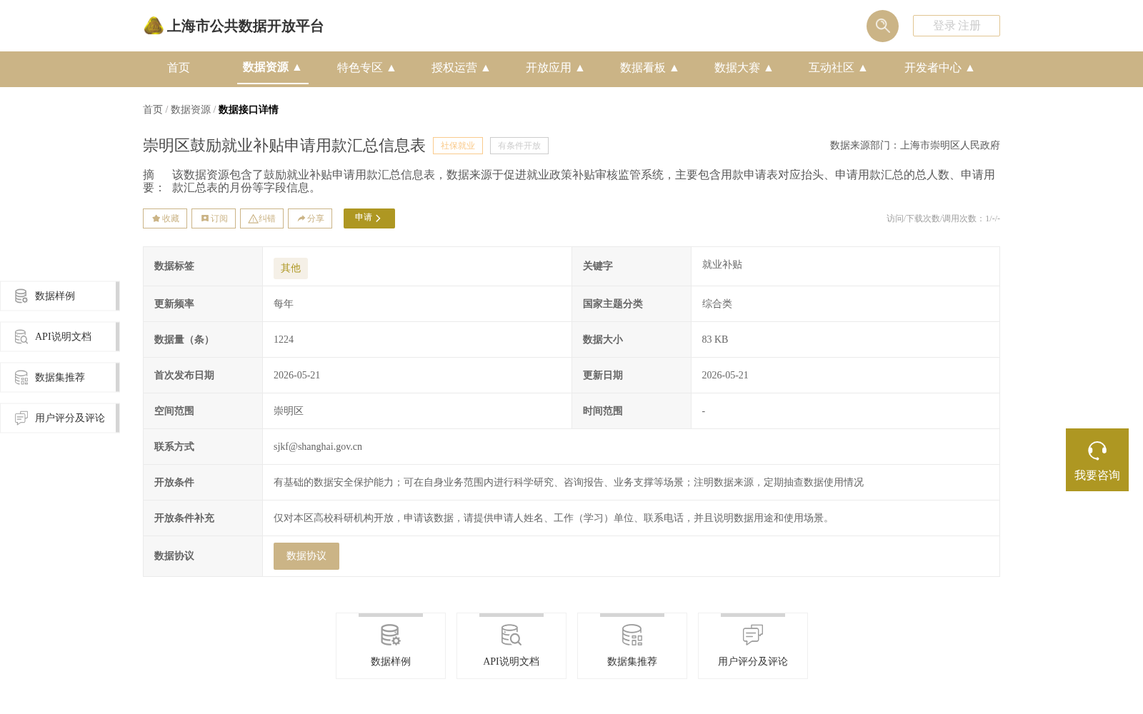 崇明区鼓励就业补贴申请用款汇总信息表 数据集图片