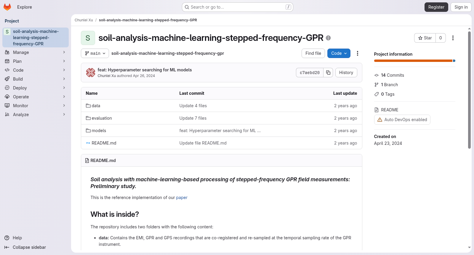 GPR and EMI co-registered dataset 数据集图片