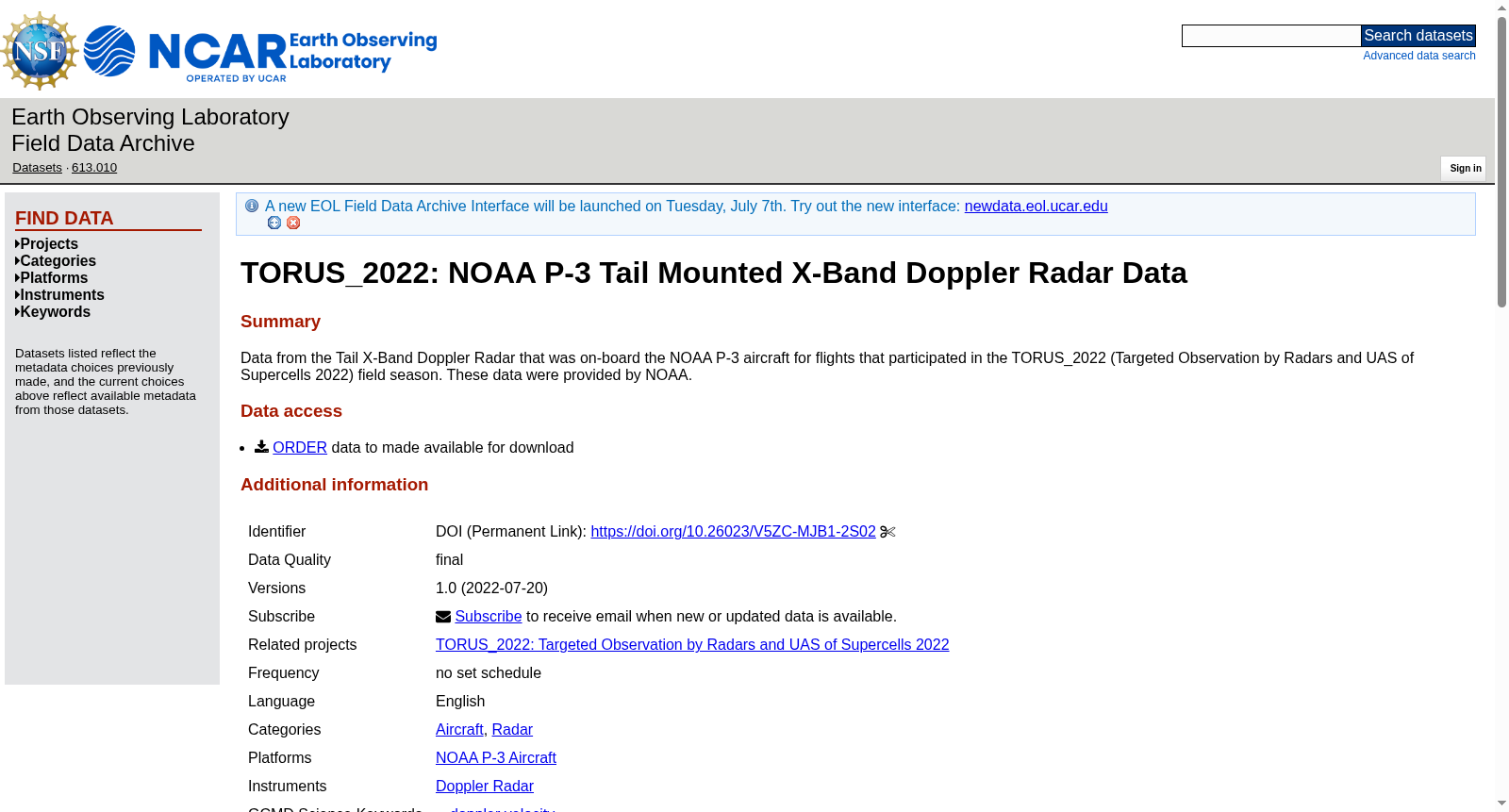 TORUS_2022: NOAA P-3 Tail Mounted X-Band Doppler Radar Data. Version 1.0 数据集图片