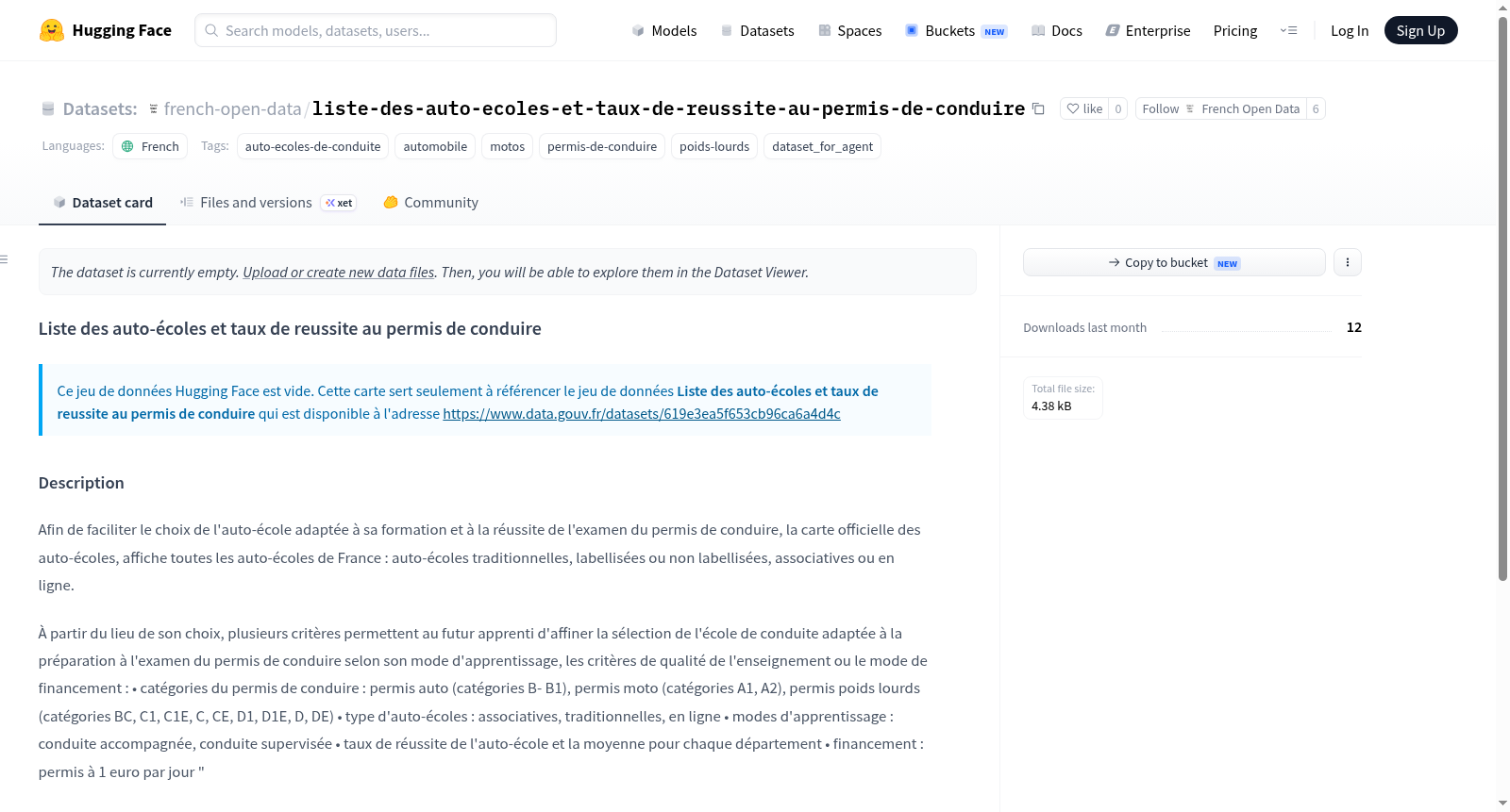 Data-Gouv-FR/liste-des-auto-ecoles-et-taux-de-reussite-au-permis-de-conduire 数据集图片