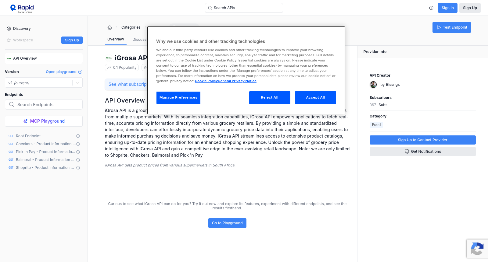 iGrosa API 数据集图片