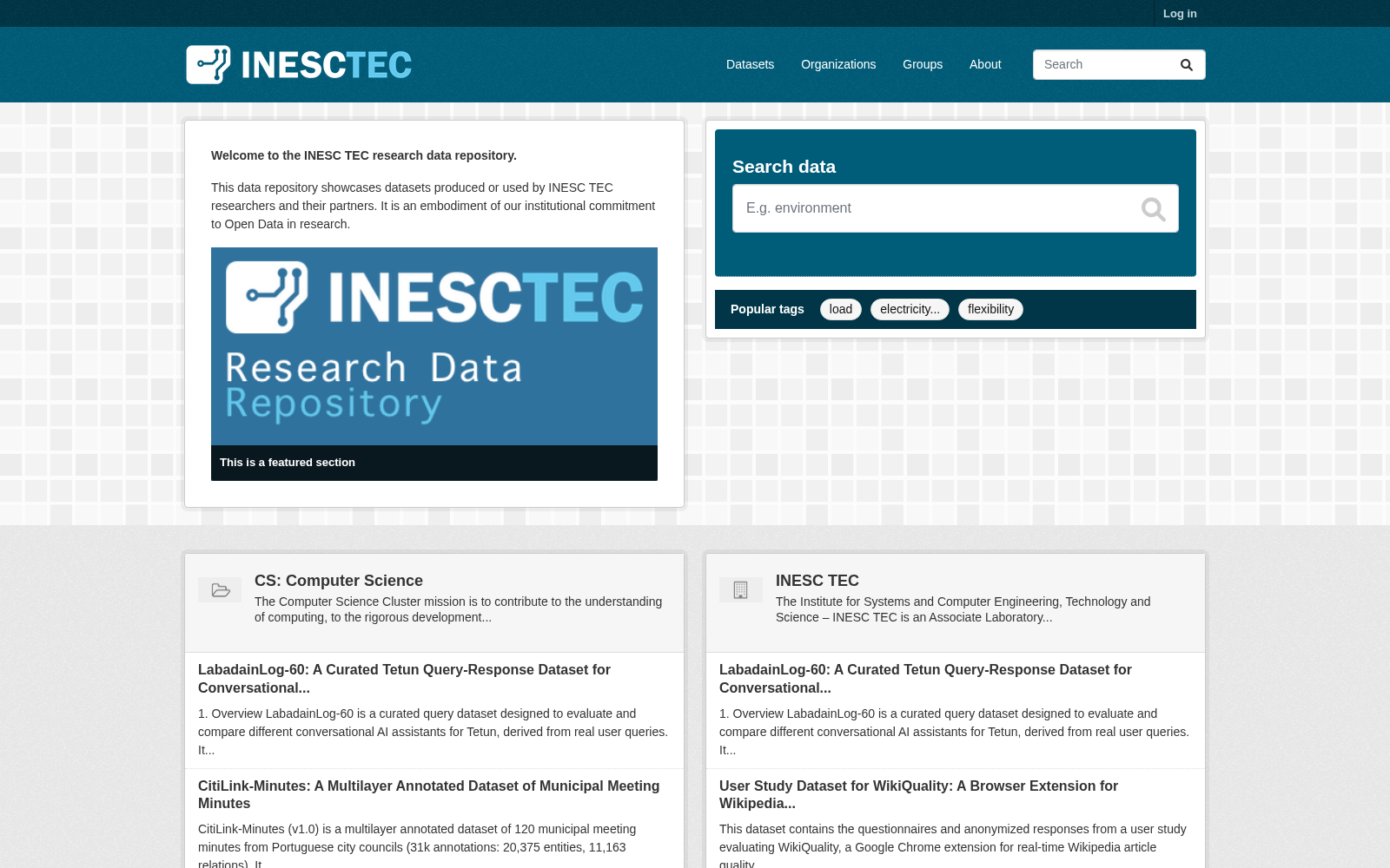 INESC TEC Research Data Repository 数据集图片