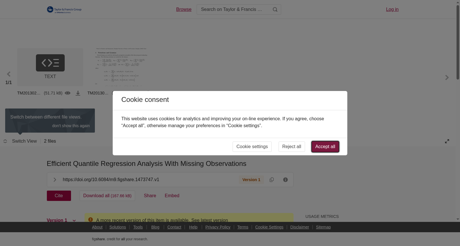 Efficient Quantile Regression Analysis With Missing Observations 数据集图片