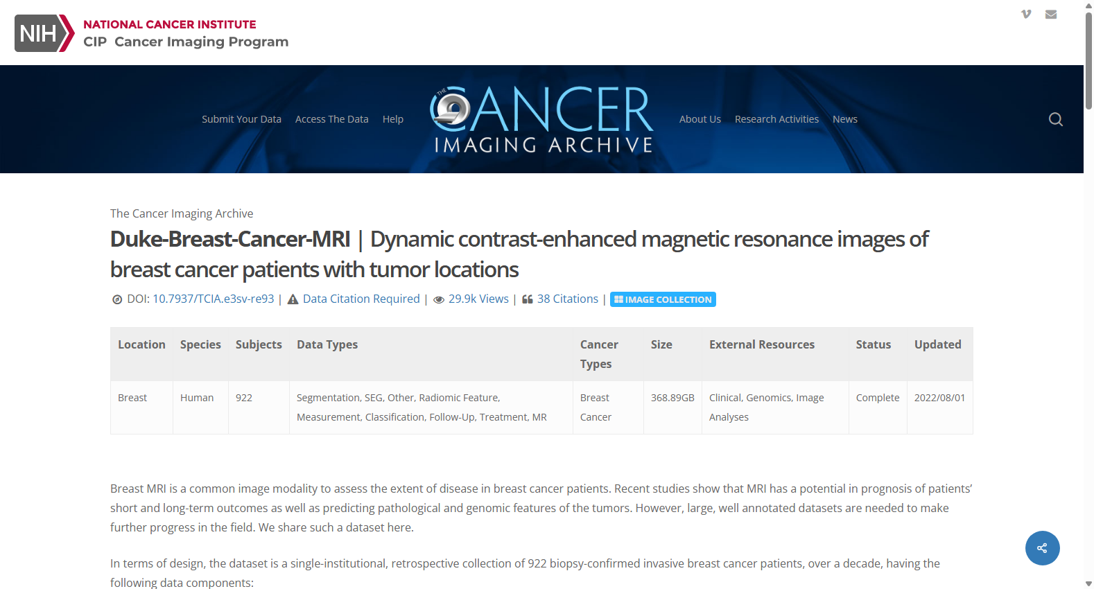 Duke-Breast-Cancer-MRI