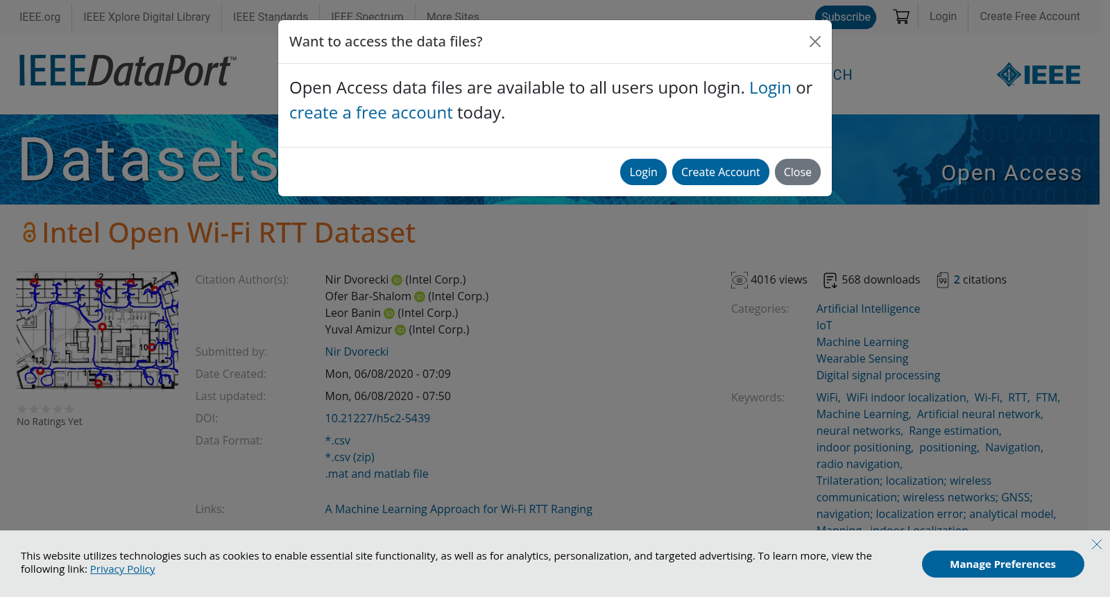 Intel Open Wi-Fi RTT Dataset 数据集图片
