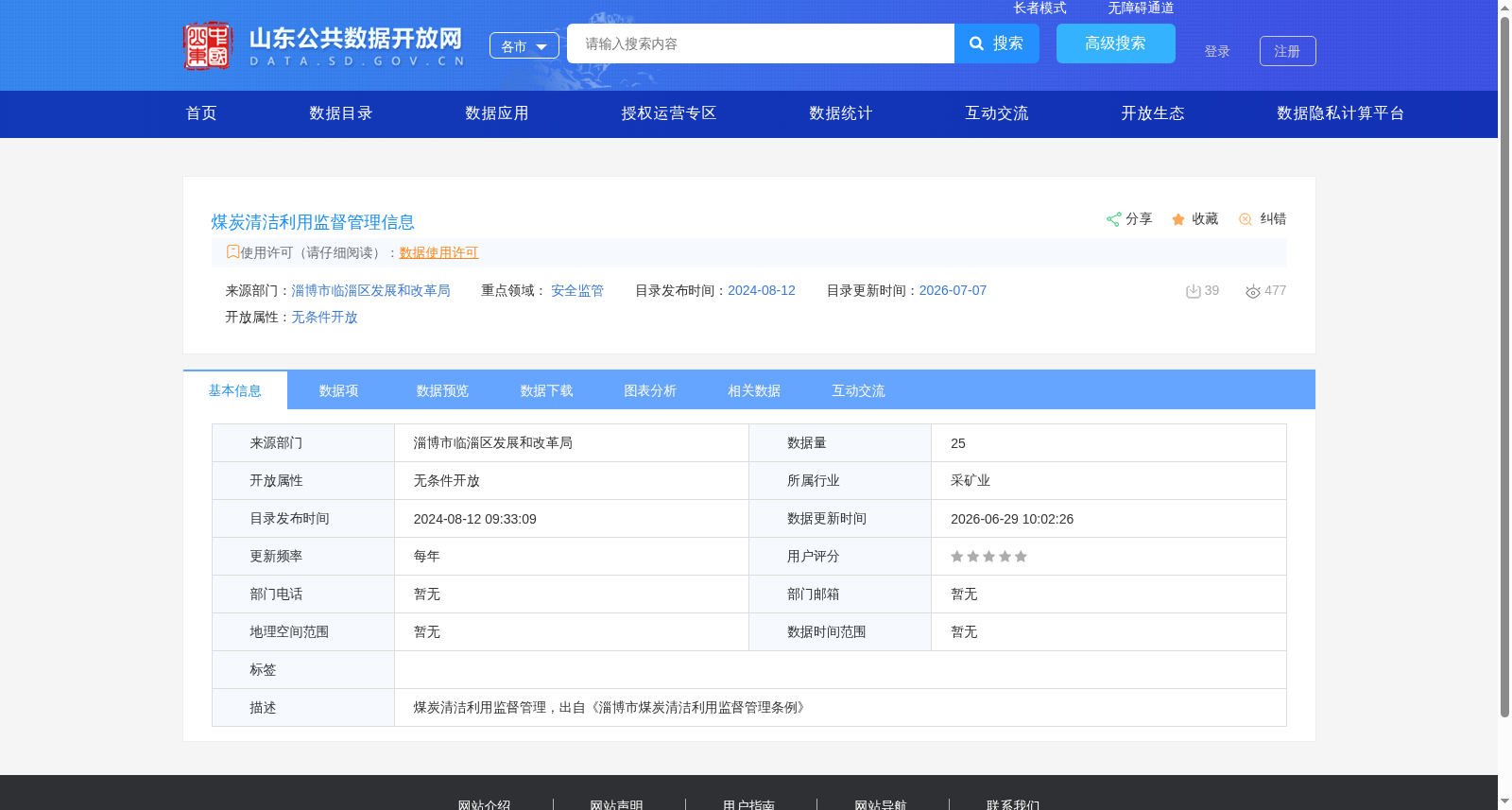 煤炭清洁利用监督管理信息 数据集图片