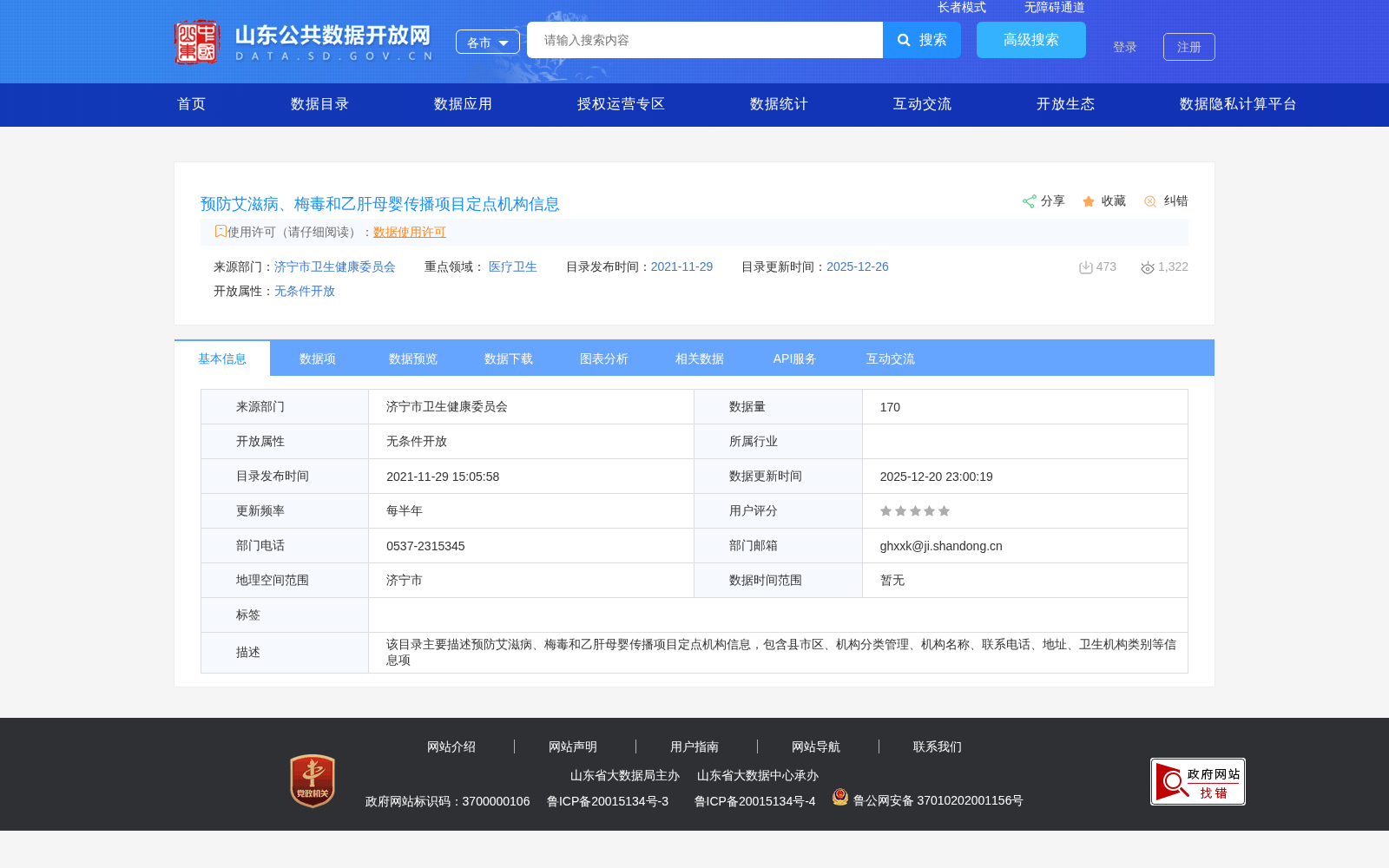 预防艾滋病、梅毒和乙肝母婴传播项目定点机构信息 数据集图片
