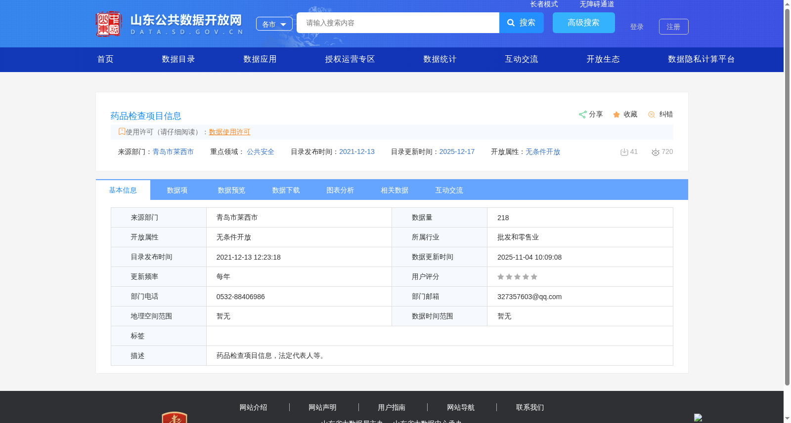 药品检查项目信息 数据集图片