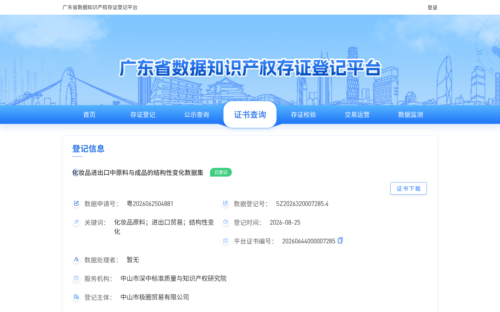 化妆品进出口中原料与成品的结构性变化数据集 数据集图片