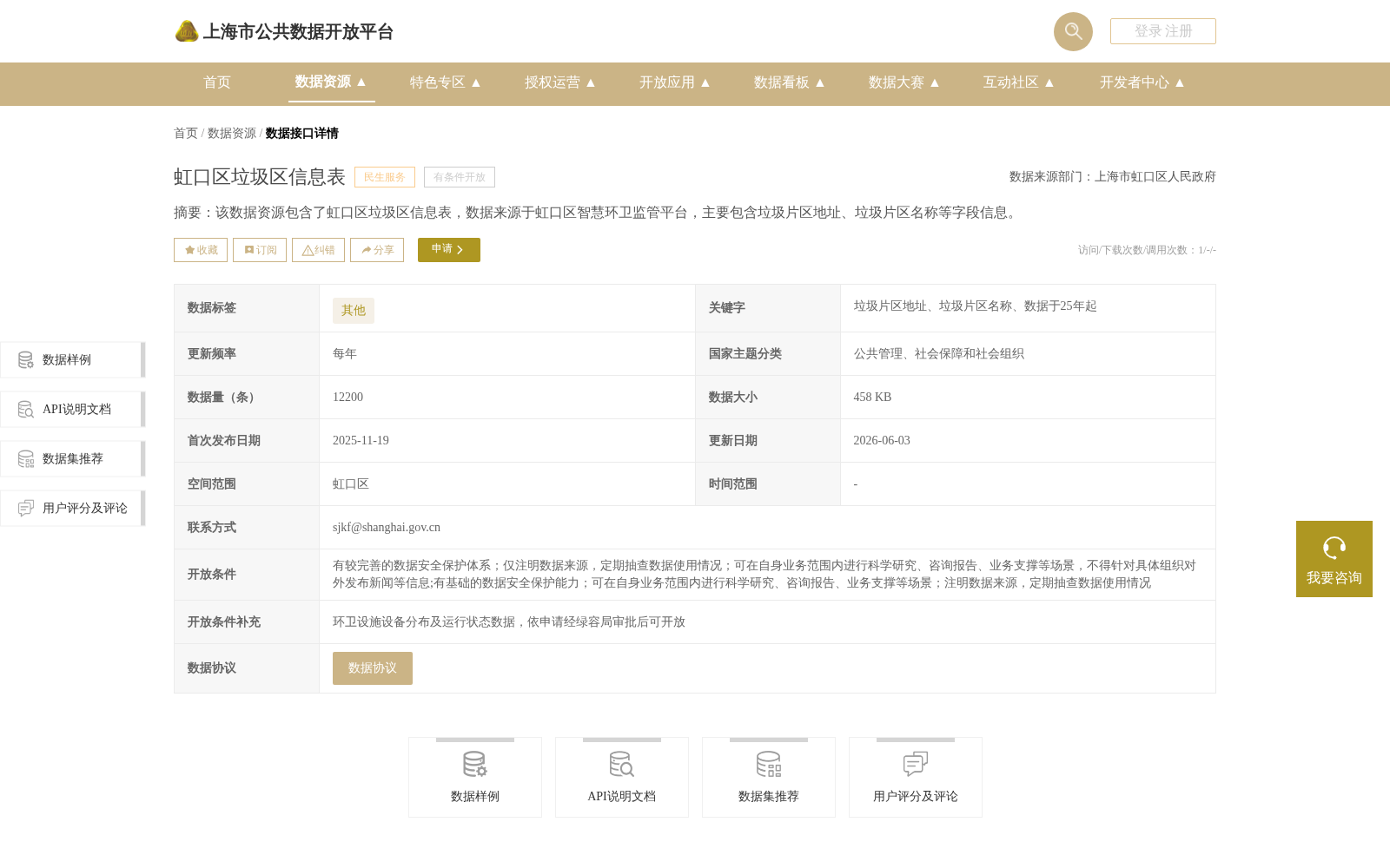 虹口区垃圾区信息表 数据集图片