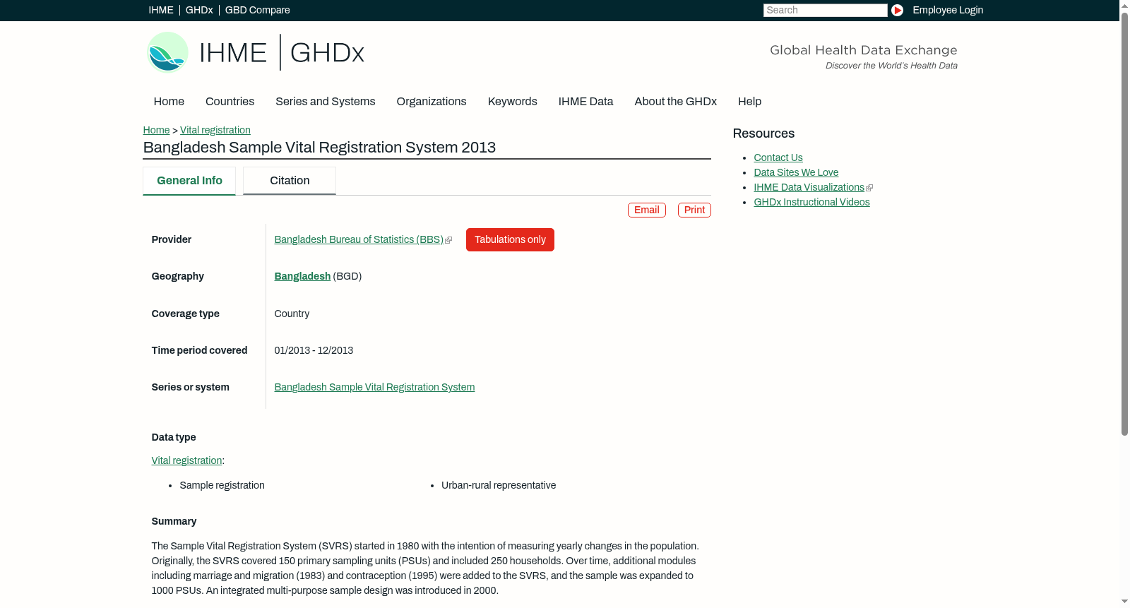 Bangladesh Sample Vital Registration System 2013 数据集图片