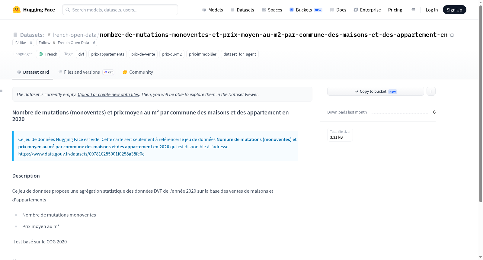 Data-Gouv-FR/nombre-de-mutations-monoventes-et-prix-moyen-au-m2-par-commune-des-maisons-et-des-appartement-en 数据集图片