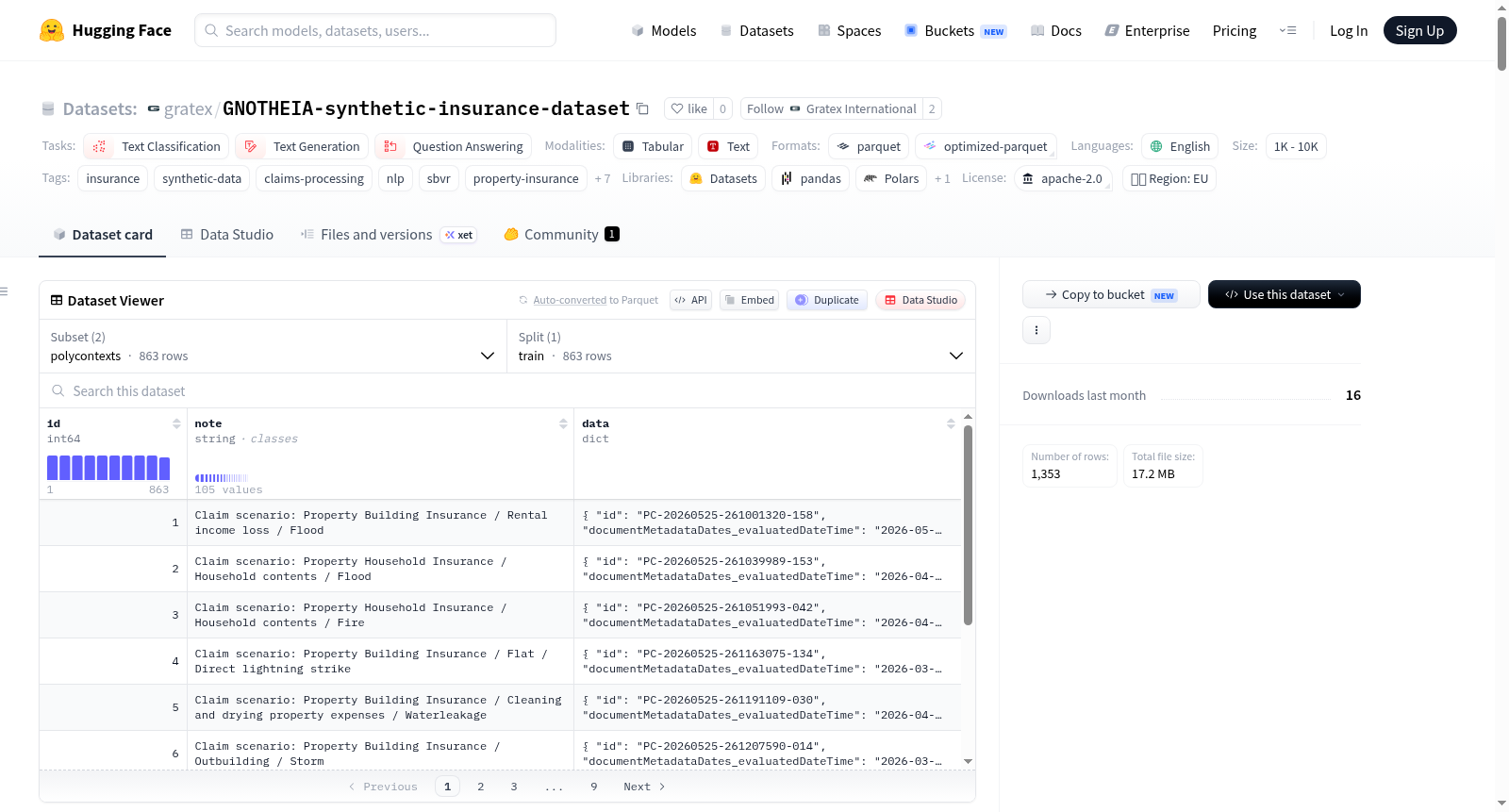gratex/GNOTHEIA-synthetic-insurance-dataset 数据集图片