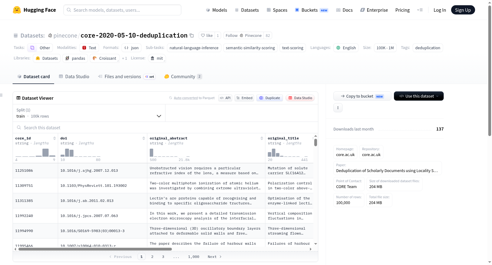 pinecone/core-2020-05-10-deduplication 数据集图片