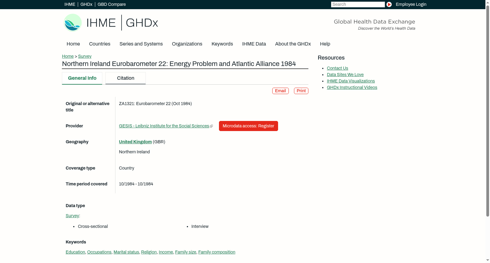 Northern Ireland Eurobarometer 22: Energy Problem and Atlantic Alliance 1984 数据集图片