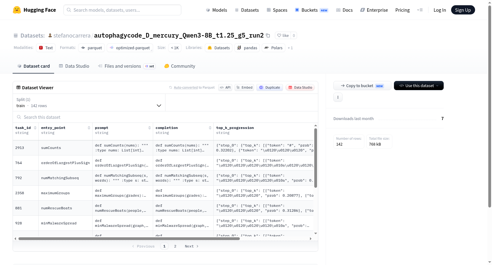 stefanocarrera/autophagycode_D_mercury_Qwen3-8B_lr0.0001_c142_trust_t1.25_g6_run2 数据集图片