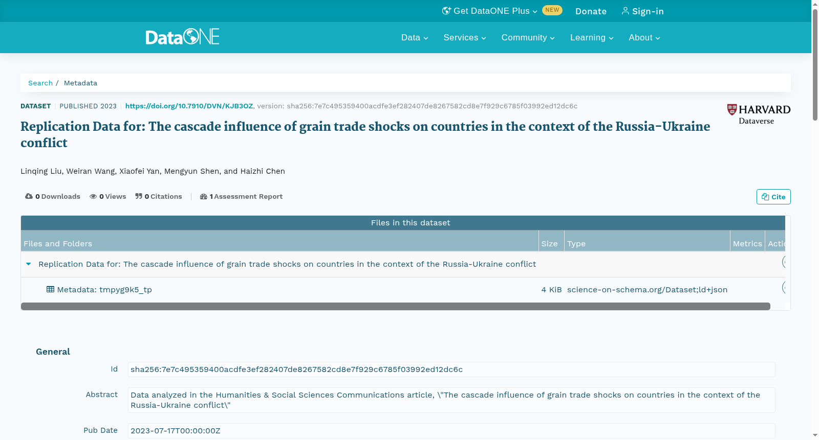 Replication Data for: The cascade influence of grain trade shocks on countries in the context of the Russia-Ukraine conflict 数据集图片