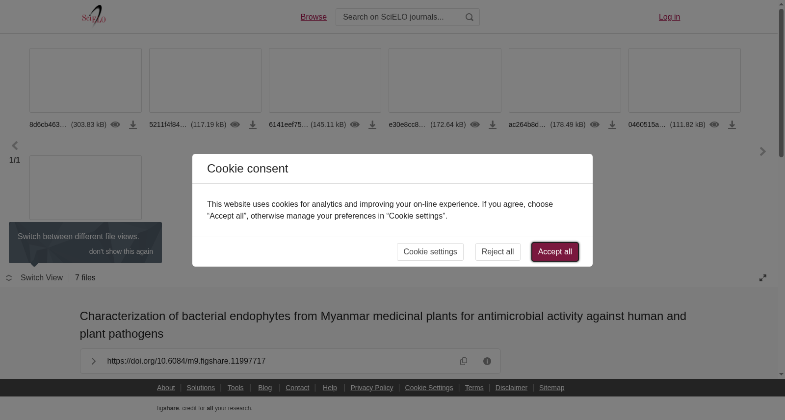 Characterization of bacterial endophytes from Myanmar medicinal plants for antimicrobial activity against human and plant pathogens 数据集图片