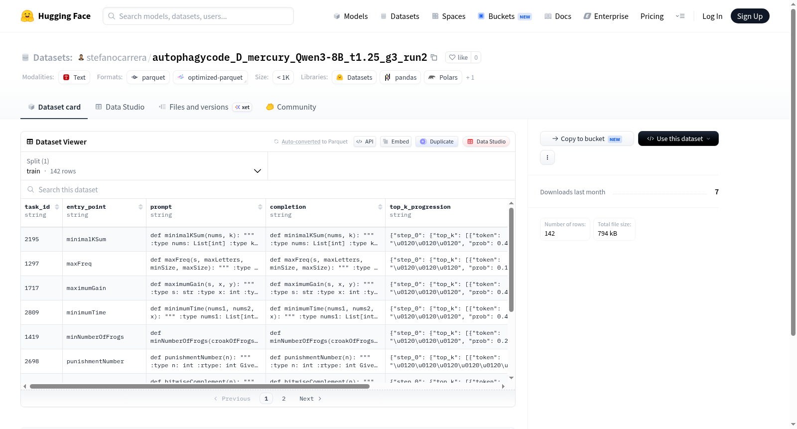 stefanocarrera/autophagycode_D_mercury_Qwen3-8B_lr0.0001_c142_trust_t1.25_g4_run2 数据集图片